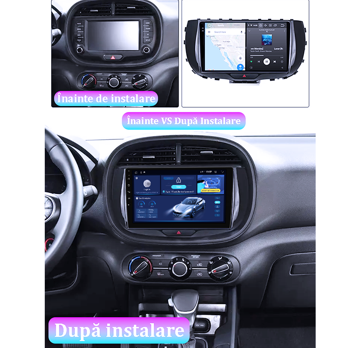 Navigatie dedicata Kia Soul 2019-2020, 8GB RAM 128GB ROM, Octacore, Platforma TS18, Android 13, Display QLED 9”, Suporta camera 360º, DSP, Carplay&Android Auto, SIM 4G, Ventilator Activ [5]