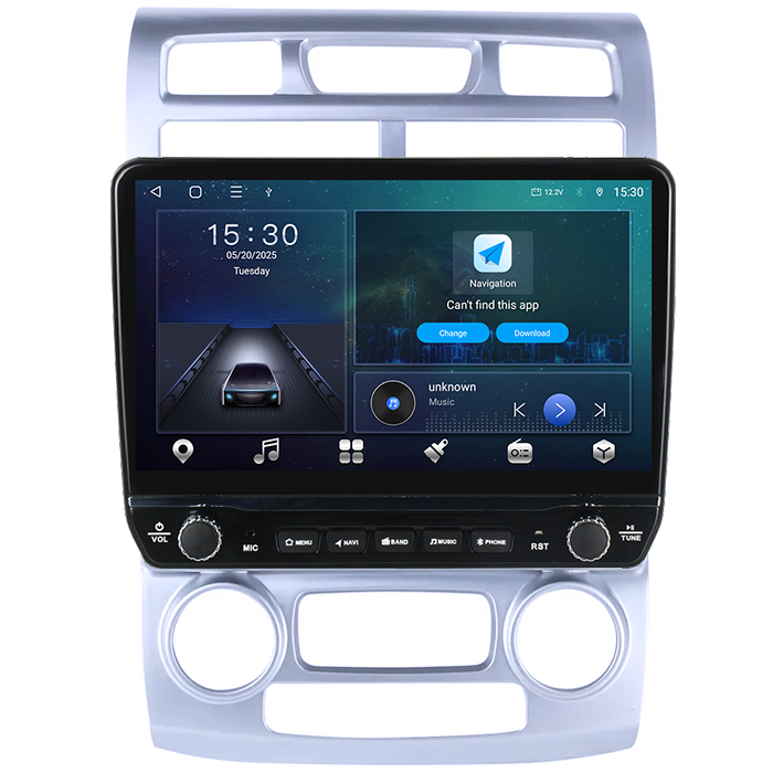Navigatie dedicata Kia Sportage 2004-2007 Tesla cu butoane rotative model 2024, 4GB RAM 64GB ROM, Procesor Quadcore, Android 14, Display QLED 10", DSP, Carplay&Android Auto [6]