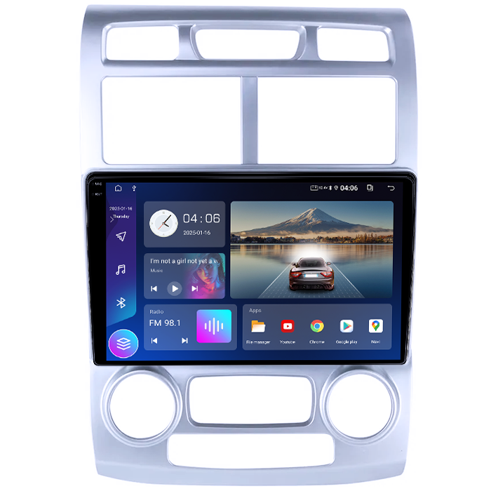 Navigatie dedicata Kia Sportage 2004-2007, 4GB RAM 64GB ROM, Quad Core, Display 9" QLED 1K, Carplay, Android 14, Bluetooth, Magazin Play, Suport Camere AHD [4]