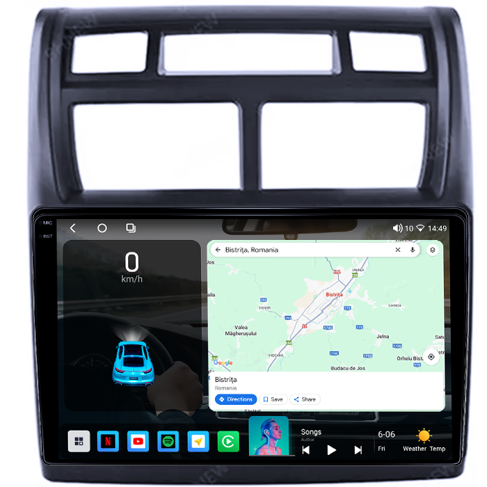 Navigatie dedicata Kia Sportage 2004-2010, 4GB RAM 64GB ROM, Octacore, Android 14, Display QLED 1K 9", Carplay&Android Auto, SIM 4G, Ventilator Activ [2]