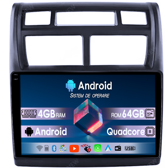 Navigatie dedicata Kia Sportage 2004-2010,4GB RAM 64GB ROM, Quadcore, Android 14, Display QLED 1K, 9", DSP, Carplay&Android Auto, , Suport Camere AHD [1]