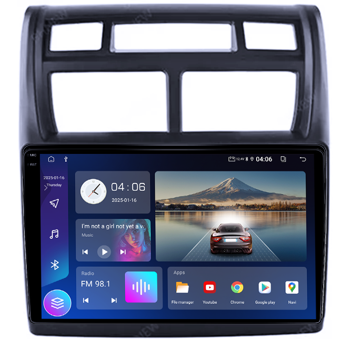 Navigatie dedicata Kia Sportage 2004-2010,4GB RAM 64GB ROM, Quadcore, Android 14, Display QLED 1K, 9", DSP, Carplay&Android Auto, , Suport Camere AHD [4]