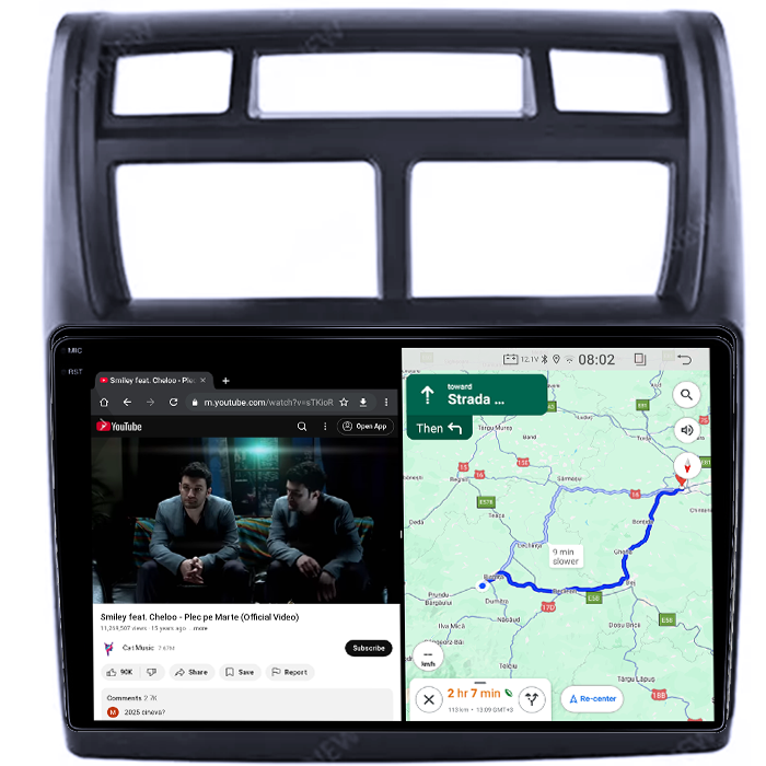 Navigatie dedicata Kia Sportage 2004-2010,4GB RAM 64GB ROM, Quadcore, Android 14, Display QLED 1K, 9", DSP, Carplay&Android Auto, , Suport Camere AHD [6]