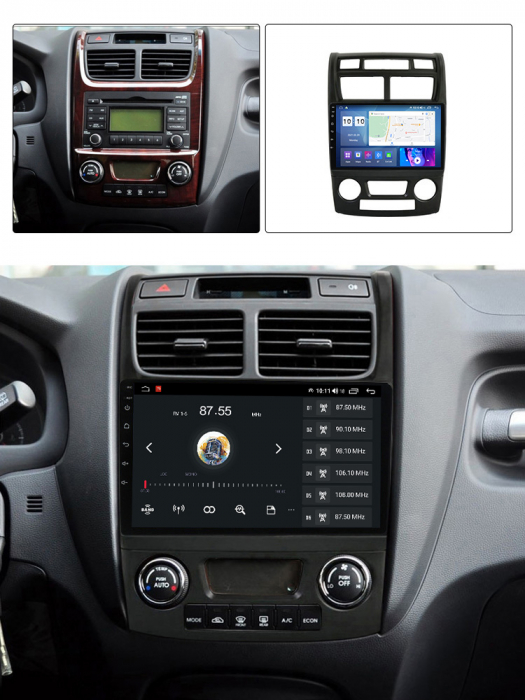 Navigatie dedicata Kia Sportage 2007-2012, 4 GB RAM 32 ROM, Android 13, Display QLED, 9",DSP, Carplay, Android Auto, Internet, Youtube , Waze , WI-FI , USB , Bluetooth , Mirrorlink [7]