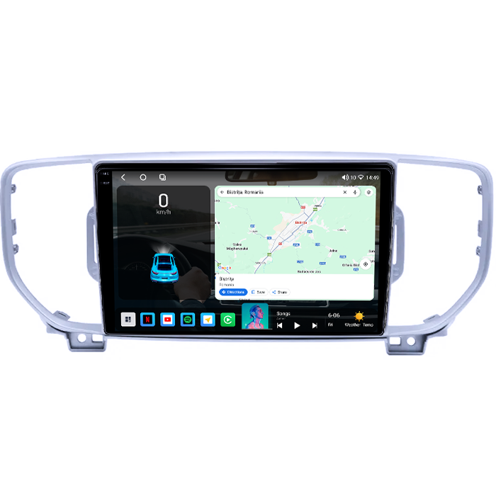 Navigatie dedicata Kia Sportage 4 KX5 2016-2018, 4GB RAM 64GB ROM, Procesor Qualcomm Octacore, Android 14, Rezolutie 2K, Display QLED 9", DSP, Carplay&Android Auto, SIM 4G [2]
