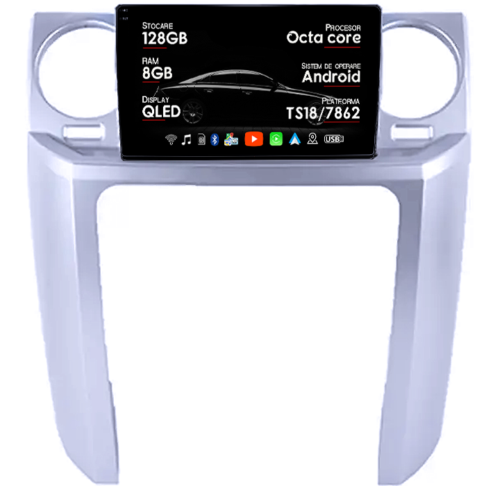 Navigatie dedicata Land Rover Discovery 3 2004-2005, 8GB RAM 128GB ROM, Octacore, Platforma TS18, Android 14, Display QLED 9", Suporta camera 360", DSP, Carplay&Android Auto, SIM 4G, Ventilator Act [1]
