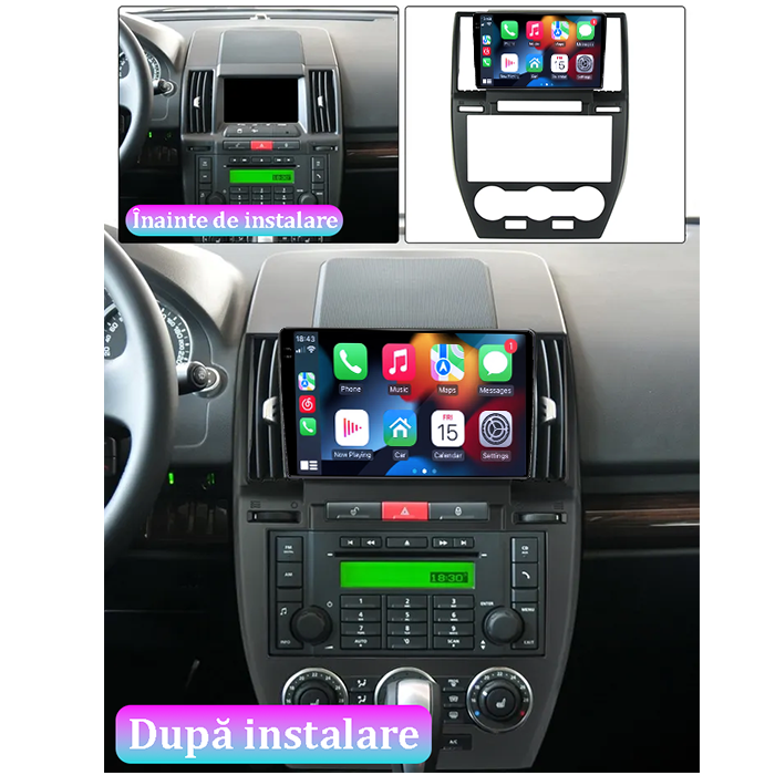 Navigatie dedicata Land Rover Freelander 2 2006-2012, 4GB RAM 64GB ROM, Procesor Qualcomm Octacore, Android 14, Rezolutie 2K, Display QLED 9", DSP, Carplay&Android Auto, SIM 4G [5]