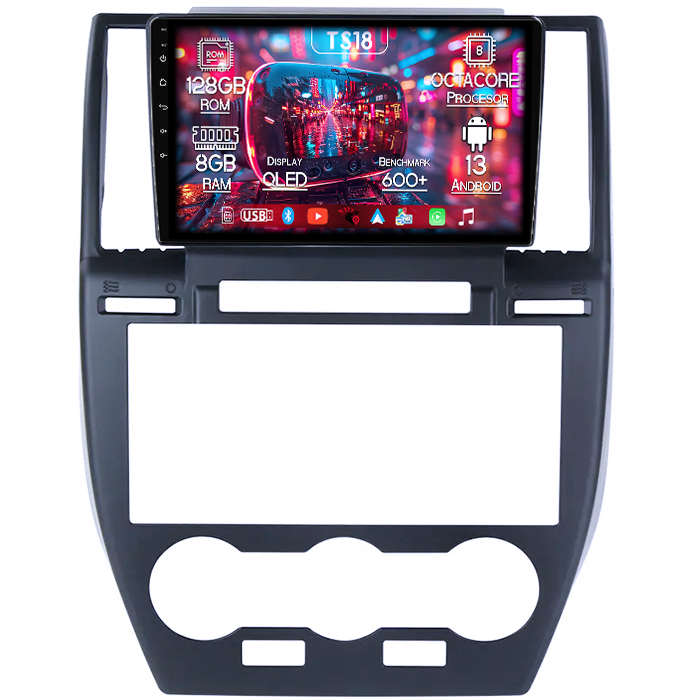 Navigatie dedicata Land Rover Freelander 2 2006-2012, 8GB RAM 128GB ROM, Octacore, Platforma TS18, Android 13, Display QLED 9”, Suporta camera 360º, DSP, Carplay&Android Auto, SIM 4G, Ventilator Activ [1]