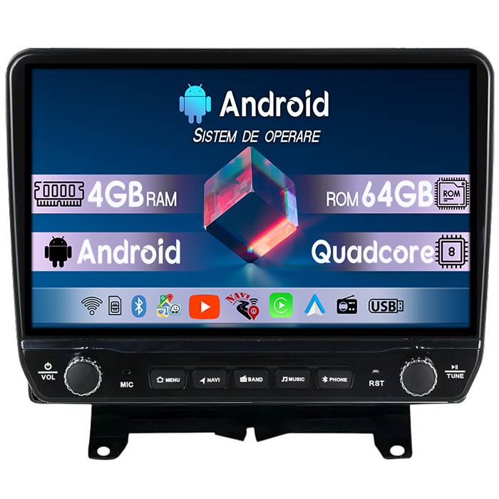 Navigatie dedicata Land Range Rover Tesla cu butoane rotative model 2024, 4GB RAM 64GB ROM, Procesor Quadcore, Android 14, Display QLED 10", DSP, Carplay&Android Auto [1]