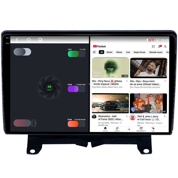 Navigatie dedicata Land Rover /Range Rover Sport 2005-2010, 4GB RAM 64GB ROM, Octacore, Android 14, Display QLED 1K 9", Carplay&Android Auto, SIM 4G, Ventilator Activ [4]