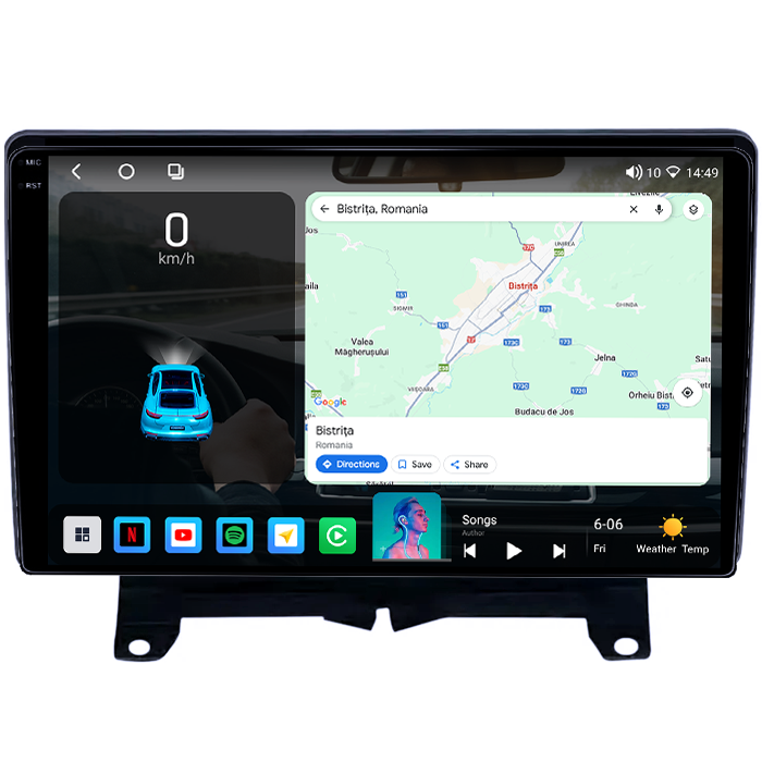 Navigatie dedicata Land Rover /Range Rover Sport 2005-2010, 4GB RAM 64GB ROM, Octacore, Android 14, Display QLED 1K 9", Carplay&Android Auto, SIM 4G, Ventilator Activ [3]