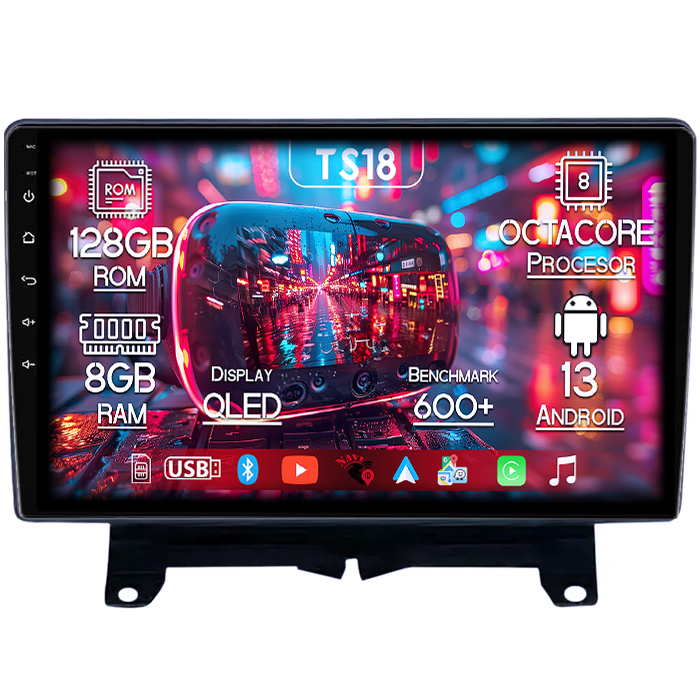 Navigatie dedicata Land Rover /Range Rover Sport 2005-2010, 8GB RAM 128GB ROM, Octacore, Platforma TS18, Android 13, Display QLED 9”, Suporta camera 360º, DSP, Carplay&Android Auto, SIM 4G, Ventilator [1]