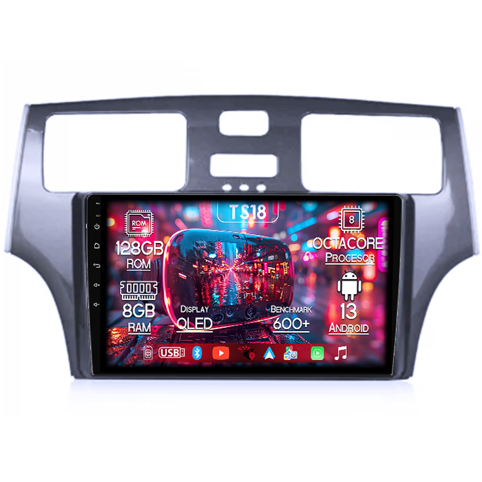 Navigatie dedicata Lexus ES250 2001-2006, 8GB RAM 128GB ROM, Octacore, Platforma TS18, Android 13, Display QLED 9”, Suporta camera 360º, DSP, Carplay&Android Auto, SIM 4G, Ventilator Activ [1]