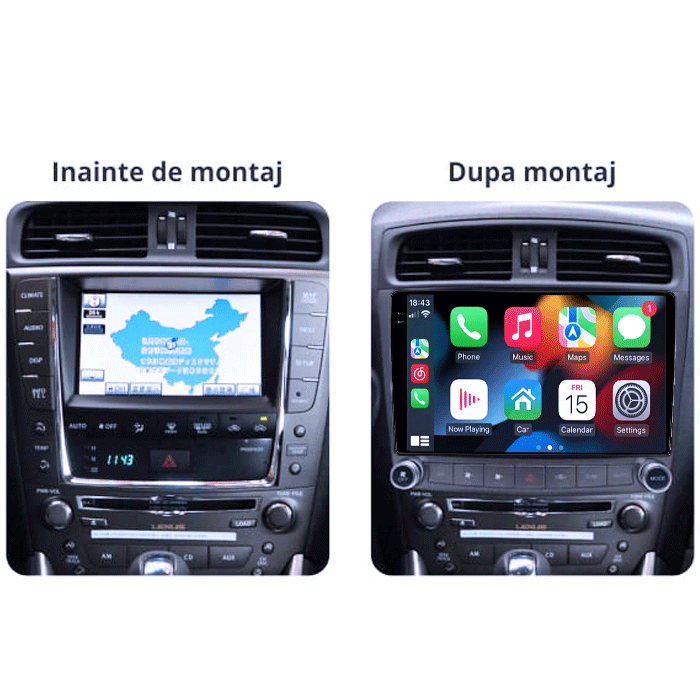 Navigatie dedicata Lexus IS250 2005-2013, 8GB RAM 128GB ROM, Octacore, Platforma 7862, Android 14, Display QLED 2K 9", Suporta camera 360", DSP, Carplay&Android A [3]