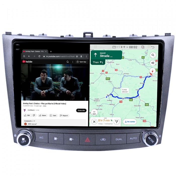 Navigatie dedicata Lexus IS250 2005-2013, 4GB RAM 64GB ROM, Quad Core, Display 9" QLED 1K, Carplay&Android Auto, Android 14, Suport Camere AHD [5]