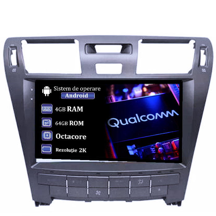 Navigatie dedicata Lexus LS460/LS600 2006-2011,4GB RAM 64GB ROM, Procesor Qualcomm Octacore, Android 14, Rezolutie 2K, Display QLED 10", DSP, Carplay&Android Auto, SIM 4G [1]