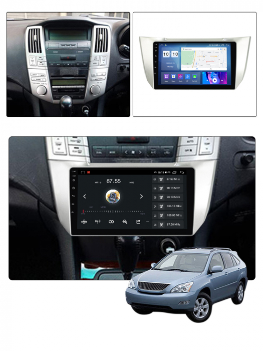 (Resigilata) Navigatie dedicata Lexus RX300 RX330 RX350 RX400H 2003-2009, Android 13, Wirreles Carplay si Android auto 2GB RAM 32 ROM, Display IPS, 10 inch, Microfon Extern [9]