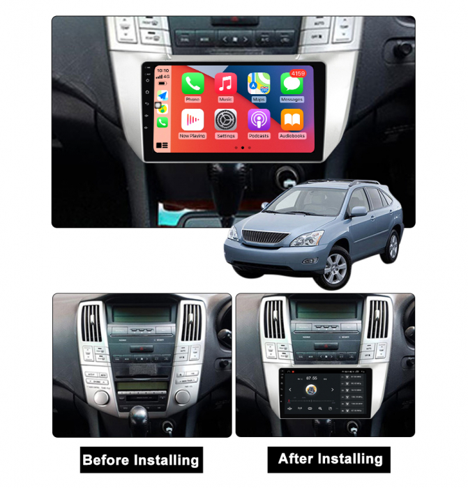 (Resigilata) Navigatie dedicata Lexus RX300 RX330 RX350 RX400H 2003-2009, Android 13, Wirreles Carplay si Android auto 2GB RAM 32 ROM, Display IPS, 10 inch, Microfon Extern [6]