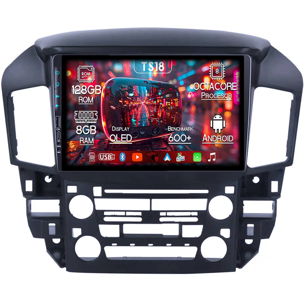 Navigatie dedicata Lexus RX300 Toyota Harrier 1997-2003, USB&Butoane fizice frontale, Platforma TS18, 9 Inch, 8GB RAM 128GB ROM, Octacore, Android 14, Android Auto&Carplay [1]