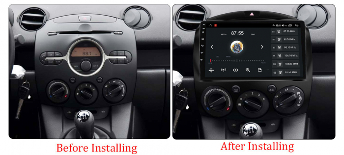 Navigatie dedicata Mazda 2 2007-2014, 4GB RAM 32 ROM, Android 13, QLED, Display 9", DSP, Internet, Youtube , Waze , WI-FI , USB , Bluetooth , Mirrorlink [5]