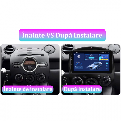 Navigatie dedicata Mazda 2 2007-2014, 4GB RAM 64GB ROM, Quad Core, Display 9" QLED 1K, Carplay, Android 14, Bluetooth, Magazin Play, Suport Camere AHD [3]