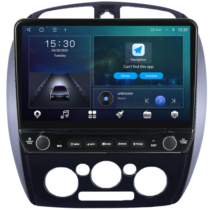 Navigatie dedicata Mazda 323 Tesla cu butoane rotative model 2024, 4GB RAM 64GB ROM, Procesor Quadcore, Android 14, Display QLED 10", DSP, Carplay&Android Auto [6]