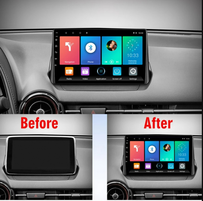 Navigatie dedicata Mazda 2 CX 3 2014-2019, 4 GB RAM 32 ROM, Android 13, Display QLED, 9", DSP, Carplay, Android Auto, Internet, Youtube , Waze , WI-FI , USB , Bluetooth [4]