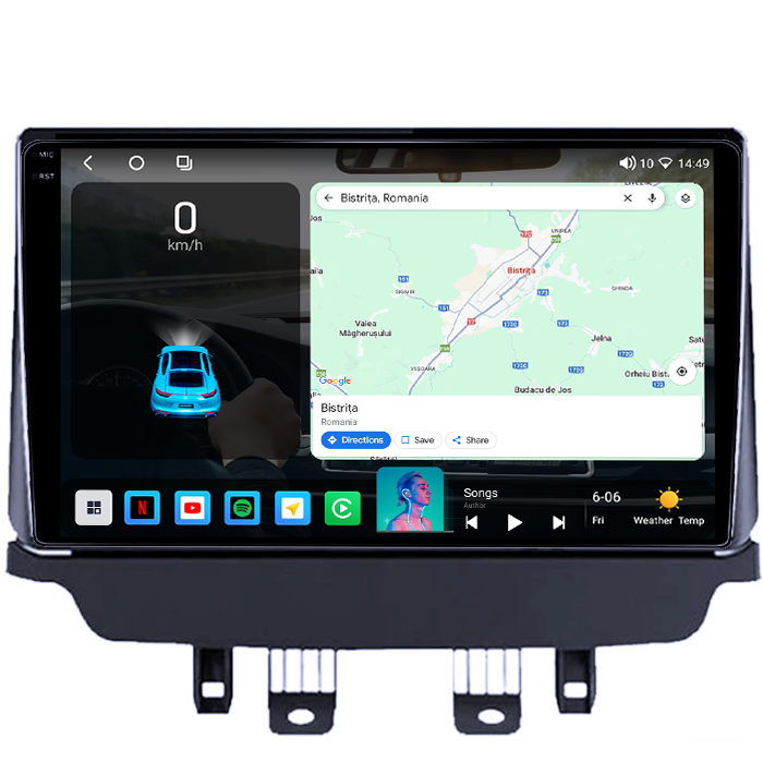 Navigatie dedicata BMW X3 E83 2004-2012, 8GB RAM 128GB ROM, Octacore, Platforma TS18, Android 14, Display QLED 9", Suporta camera 360", DSP, Carplay&Android Auto, SIM 4G, Ventilator Activ [4]