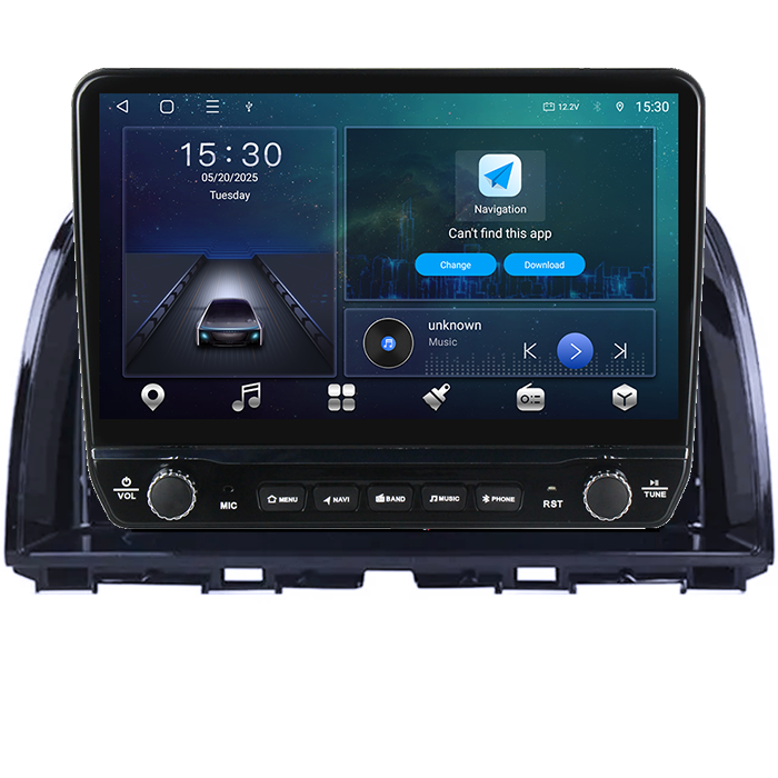 Navigatie dedicata Mazda CX-5 2012-2015 Tesla cu butoane rotative model 2024, 4GB RAM 64GB ROM, Procesor Quadcore, Android 14, Display QLED 10", DSP, Carplay&Android Auto [6]