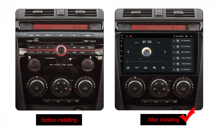 Navigatie dedicata Mazda 3 2004-2009, 4GB RAM 64GB ROM, Octacore, Android 13, Display QLED 9", DSP, Carplay, Android Auto, Internet, Youtube, Waze, WIFI, Bluetooth [5]