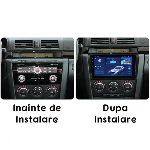 Navigatie dedicata Mazda 3 2004-2009, 4GB RAM 64GB ROM, Quad Core, Display 9" QLED 1K, Carplay, Android 14, Bluetooth, Magazin Play, Suport Camere AHD [4]