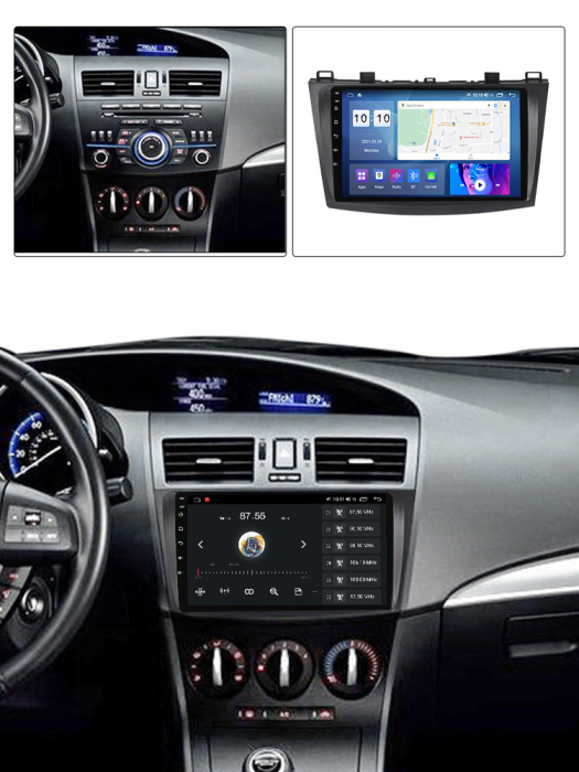 Navigatie dedicata Mazda 3 2010-2012, 8GB RAM 128GB ROM, Octacore, Platforma 7862, Android 14, Display QLED 9”, Suporta camera 360º, DSP, Carplay&Android Auto, SIM 4G, Ventilator Activ [5]