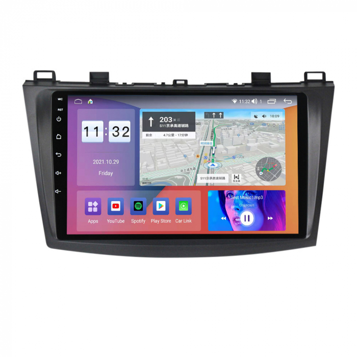 Navigatie dedicata Mazda 3 2010-2012, 8GB RAM 128GB ROM, Octacore, Platforma 7862, Android 14, Display QLED 9”, Suporta camera 360º, DSP, Carplay&Android Auto, SIM 4G, Ventilator Activ [3]