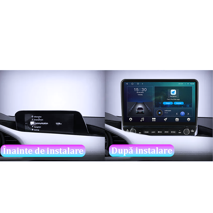 Navigatie dedicata Mazda 3 2020+ Tesla cu butoane rotative model 2024, 4GB RAM 64GB ROM, Procesor Quadcore, Android 14, Display QLED 10", DSP, Carplay&Android Auto [7]