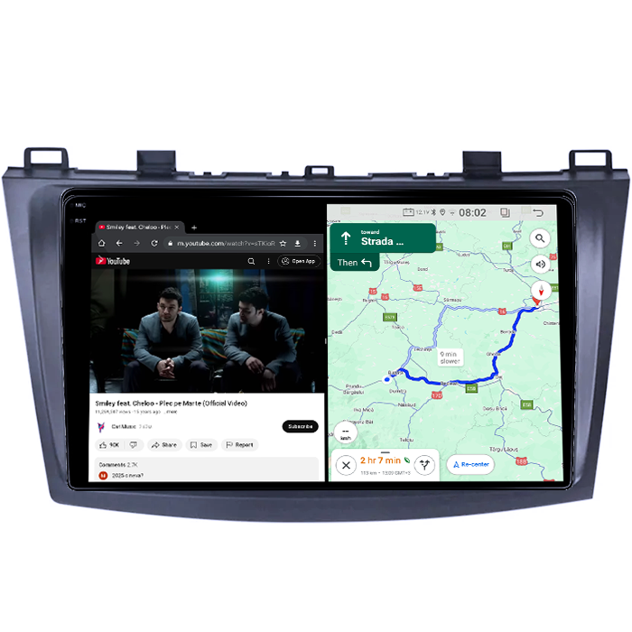 Navigatie dedicata Mazda 3 2013-2016, 4GB RAM 64GB ROM, Quadcore, Android 14, Display QLED 1K, 9", DSP, Carplay&Android Auto, Suport camere AHD [7]