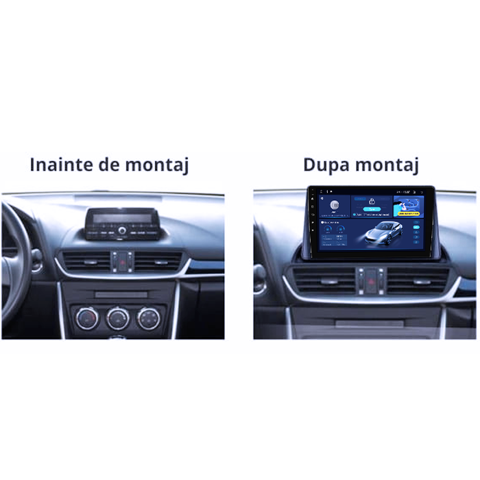 Navigatie dedicata Mazda 3 2013-2019, 4GB RAM 32GB ROM, Octacore, Android 14, Display QLED 9", DSP, Carplay&Android Auto, SIM 4G, Bluetooth, Ventilator Activ [2]