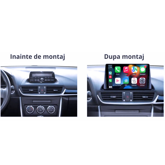 Navigatie dedicata Mazda 3 2013-2019, 4GB RAM 64GB ROM, Procesor Qualcomm Octacore, Android 14, Rezolutie 2K, Display QLED 9", DSP, Carplay&Android Auto, SIM 4G [5]