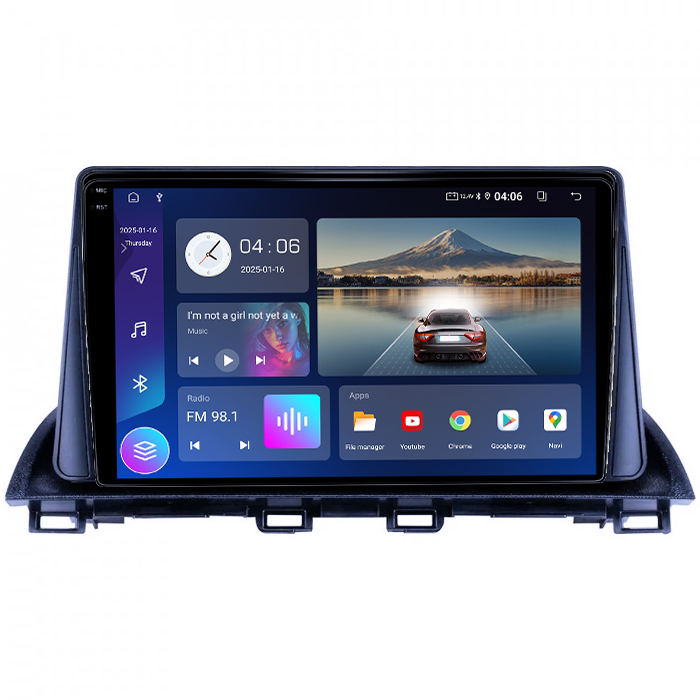 Navigatie dedicata Mazda 3 2013-2019, 4GB RAM 64GB ROM, Quadcore, Android 14, Display QLED 1K, 9", DSP, Carplay&Android Auto, Suport camere AHD [3]