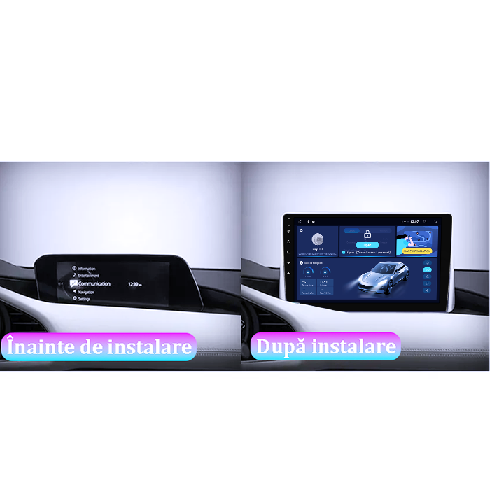 Navigatie dedicata Mazda 3 2020+, 8GB RAM 128GB ROM, Octacore, Platforma TS18, Android 14, Display QLED 9”, Suporta camera 360º, DSP, Carplay&Android Auto, SIM 4G, Ventilator Activ [3]