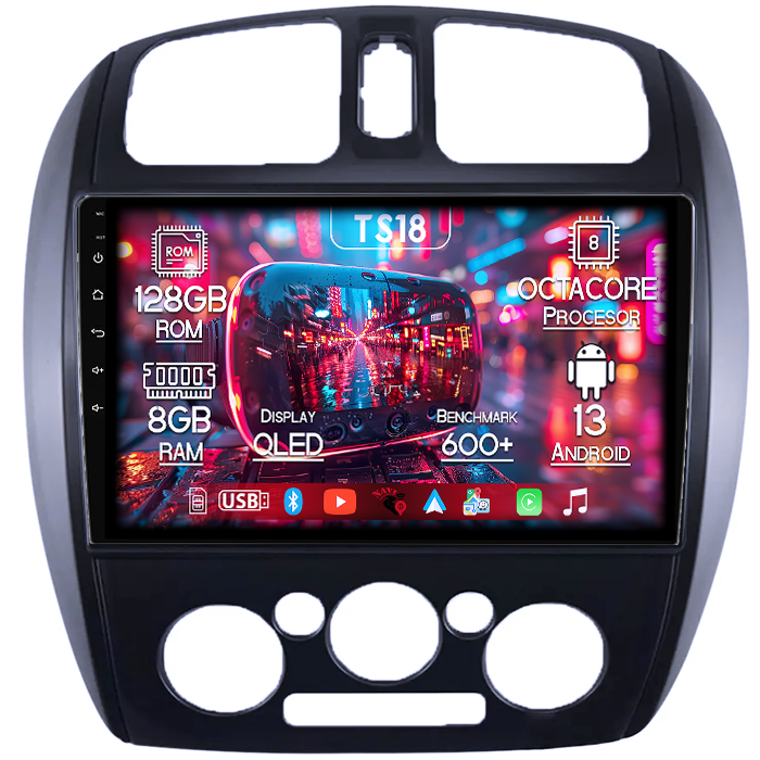 Navigatie dedicata MAZDA 323, 8GB RAM 128GB ROM, Octacore, Platforma TS18, Android 13, Display QLED 9”, Suporta camera 360º, DSP, Carplay&Android Auto, SIM 4G, Ventilator Activ [1]