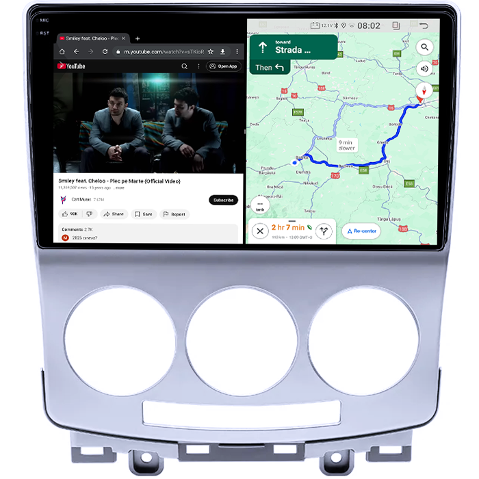 Navigatie dedicata Mazda 5 2005-2010, 4GB RAM 64GB ROM, Quad Core, Display 9" QLED 1K, Carplay, Android 14, Bluetooth, Magazin Play, Suport Camere AHD [6]