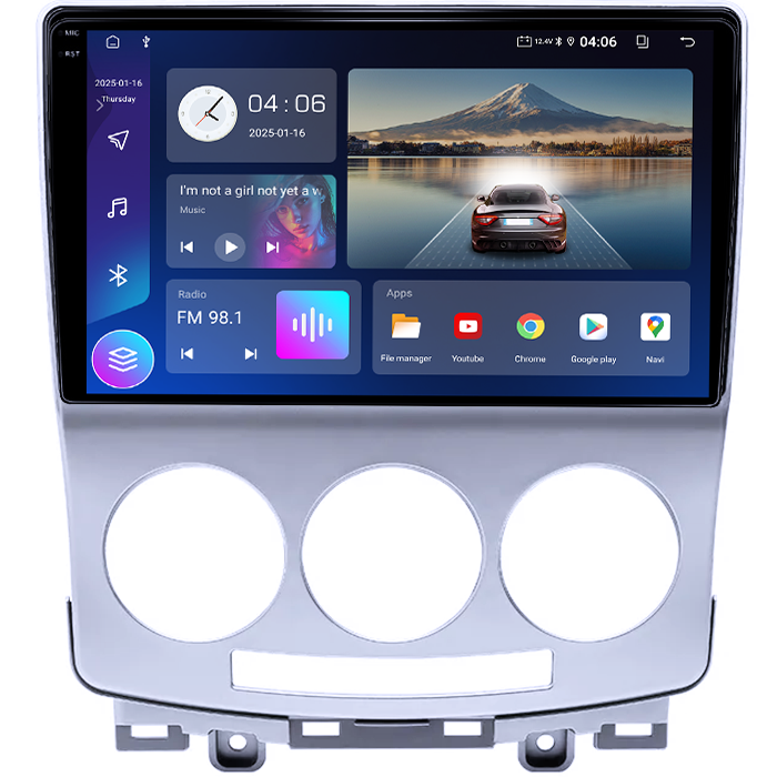 Navigatie dedicata Mazda 5 2005-2010, 4GB RAM 64GB ROM, Quad Core, Display 9" QLED 1K, Carplay, Android 14, Bluetooth, Magazin Play, Suport Camere AHD [4]