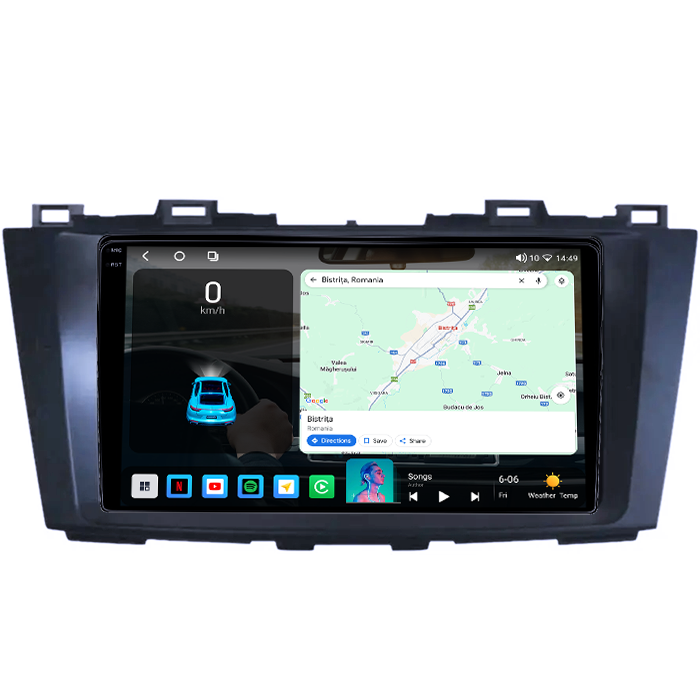 Navigatie dedicata Mazda 5 2010-2015, 4GB RAM 64GB ROM, Octacore, Android 14, Display QLED 1K 9", Carplay&Android Auto, SIM 4G, Ventilator Activ [2]