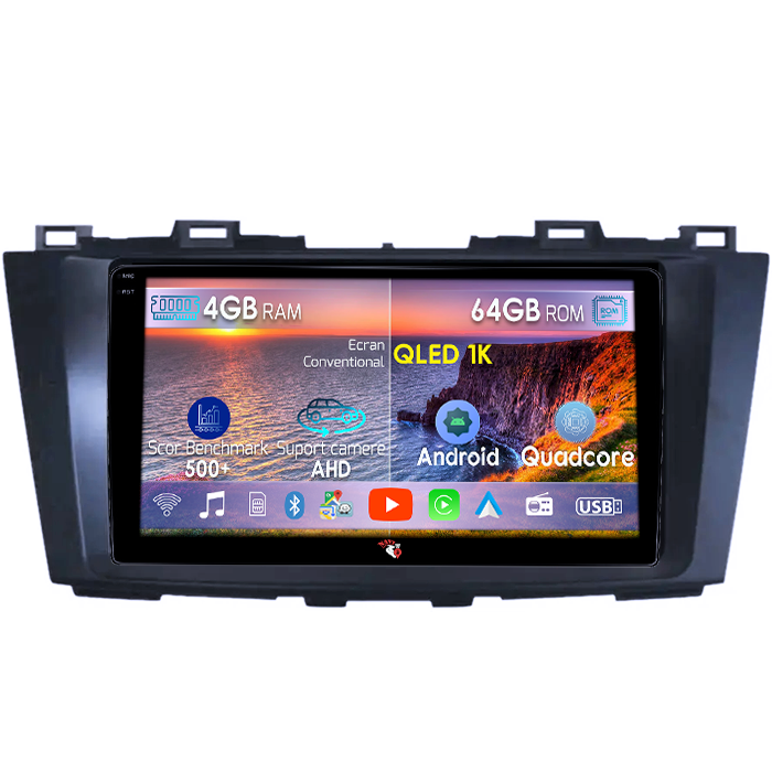Navigatie dedicata Mazda 5 2010-2015, 4GB RAM 64GB ROM, Octacore, Android 14, Display QLED 1K 9", Carplay&Android Auto, SIM 4G, Ventilator Activ [1]