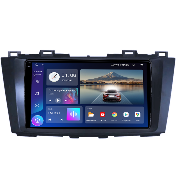 Navigatie dedicata Mazda 5 2010-2015, 4GB RAM 64GB ROM, Quad Core, Display 9" QLED 1K, Carplay, Android 14, Bluetooth, Magazin Play, Suport Camere AHD [1]