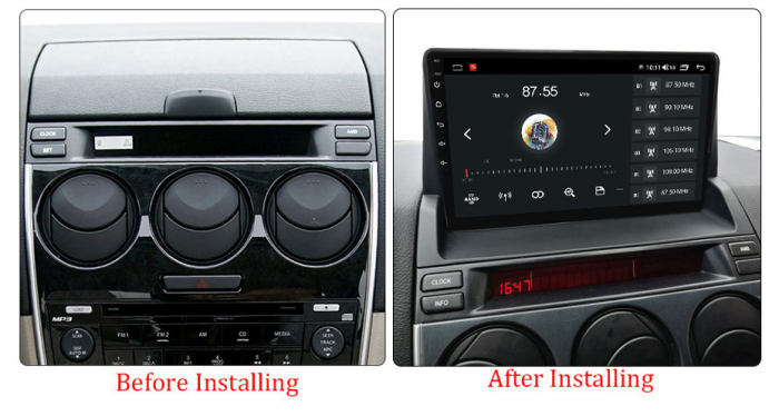 (Resigilata) Navigatie dedicata Mazda 6 2002-2008, 2GB RAM 32GB ROM, Quad Core, Display 9" IPS Full HD, Carplay, Android 13, Bluetooth, Magazin Play, Suport camere AHD [3]