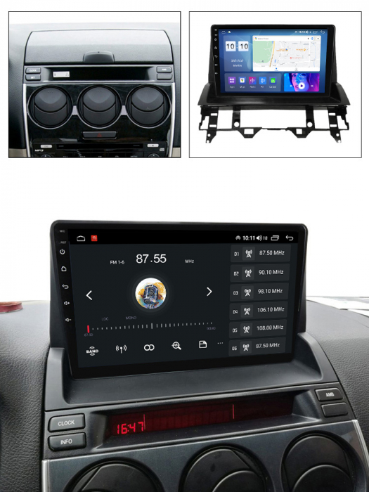 (Resigilata) Navigatie dedicata Mazda 6 2002-2008, 2GB RAM 32GB ROM, Quad Core, Display 9" IPS Full HD, Carplay, Android 13, Bluetooth, Magazin Play, Suport camere AHD [5]