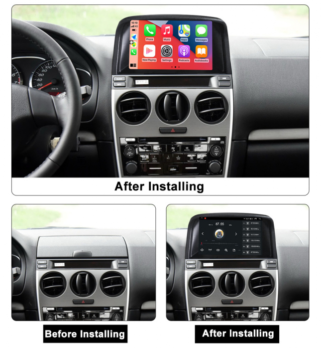 (Resigilata) Navigatie dedicata Mazda 6 2002-2008, 2GB RAM 32GB ROM, Quad Core, Display 9" IPS Full HD, Carplay, Android 13, Bluetooth, Magazin Play, Suport camere AHD [7]