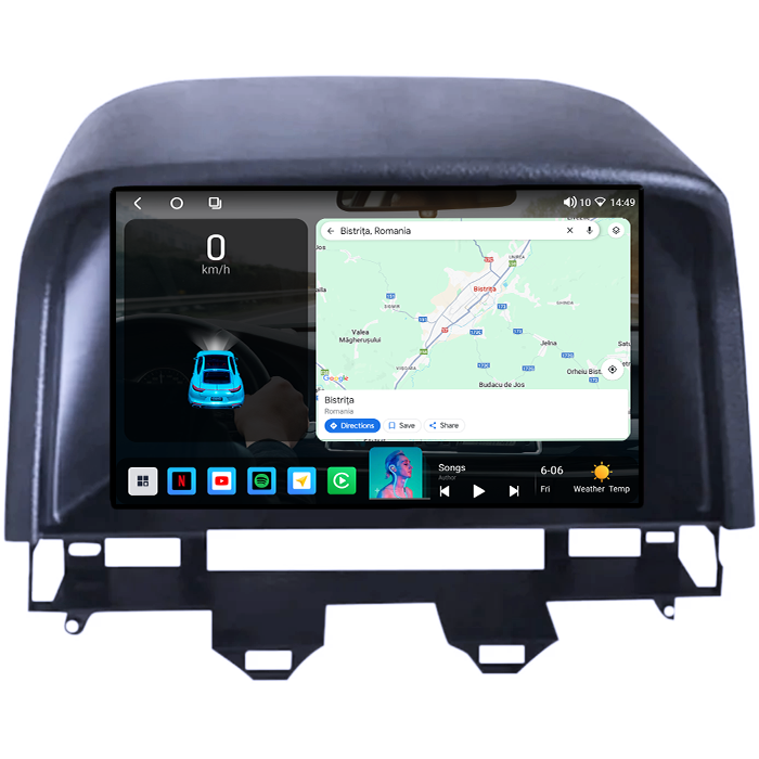 Navigatie dedicata Mazda 6 2002-2008, 4GB RAM 64GB ROM, Octacore, Android 14, Display QLED 1K 9", Carplay&Android Auto, SIM 4G, Ventilator Activ [2]