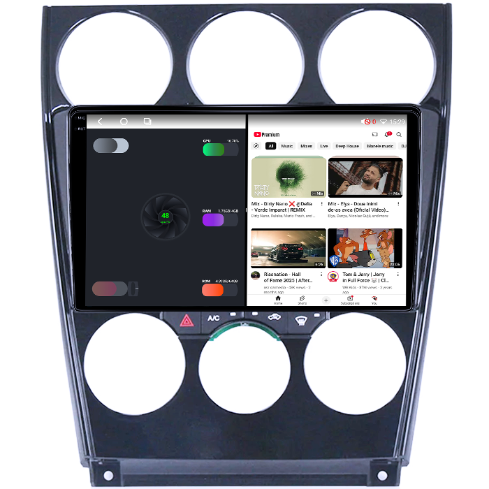 Navigatie dedicata Mazda 6 2002-2008, 4GB RAM 64GB ROM, Procesor Qualcomm Octacore, Android 14, Rezolutie 2K, Display QLED 9", DSP, Carplay&Android Auto, SIM 4G [3]